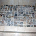 Shower with Stone Curb Cap